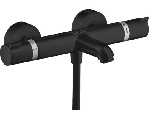 hansgrohe Badewannenarmatur mit Thermostat ECOSTAT COMFORT schwarz matt 13114670 Schwarze Hansgrohe Duscharmatur