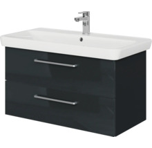 Meuble sous-lavabo avec deux tiroirs et lavabo à poser