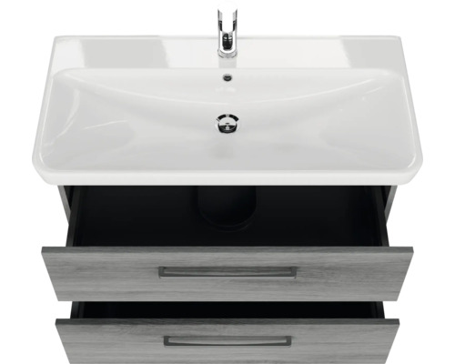 Meuble-lavabo avec deux tiroirs et lavabo à poser