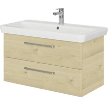 Meuble-lavabo avec deux tiroirs et vasque à poser