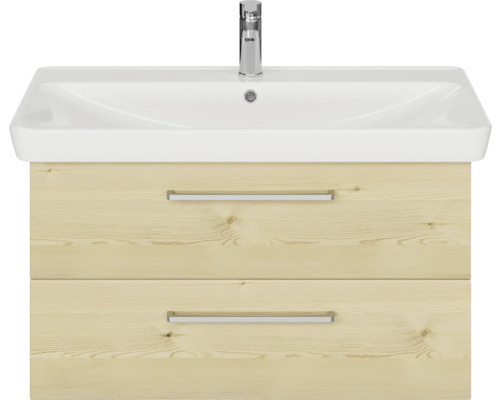 Meuble sous-lavabo avec deux tiroirs et lavabo