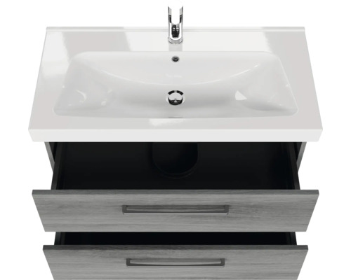 Meuble sous-lavabo avec deux tiroirs et lavabo