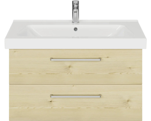 Waschtischunterschrank mit Waschbecken und zwei Schubladen