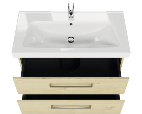 Waschtisch mit zwei Schubladen, Waschbecken und Armatur