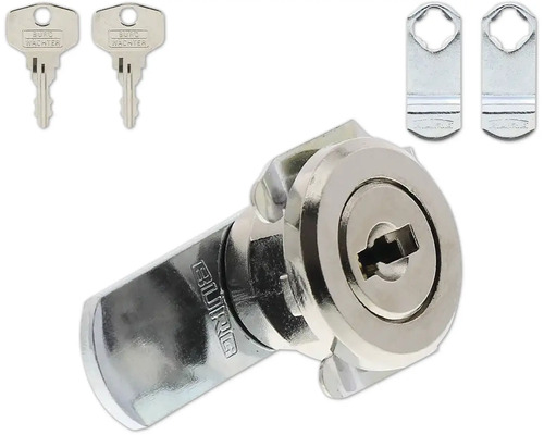 Möbelschloss mit zwei Schlüsseln und Schliessblechen