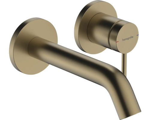 Robinet de lavabo hansgrohe TECTURIS S bronze brossé sans corps de base encastré 73350140