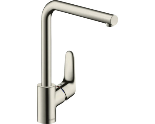 Mitigeur de robinetterie de cuisine hansgrohe FOCUS 41 acier inoxydable brossé 31817800