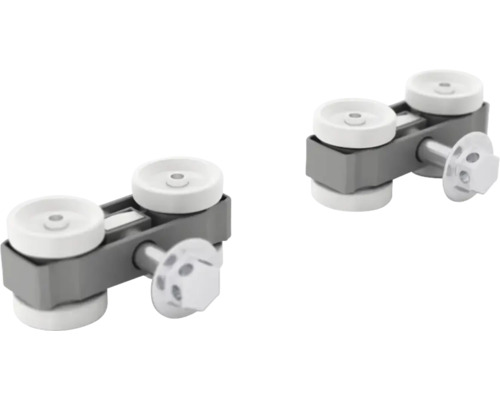 Zwei Schiebetürbeschläge