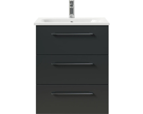 Meuble sous-vasque avec trois tiroirs et lavabo