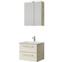 Badezimmer-Set mit Spiegelschrank, Waschtisch und Waschbecken