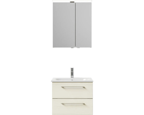 Waschbeckenunterschrank mit Spiegelschrank und Beleuchtung für das Badezimmer