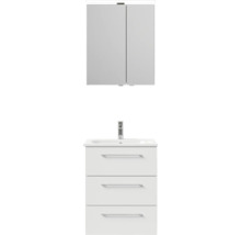 Waschbeckenunterschrank mit drei Schubladen und Spiegelschrank
