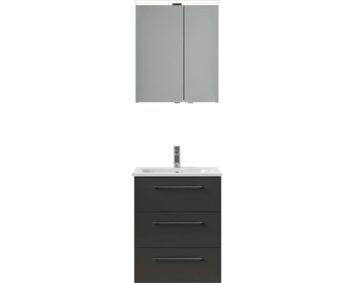 Meuble sous-lavabo avec armoire de toilette et trois tiroirs