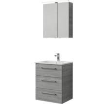 Waschtischunterschrank mit Waschbecken und Spiegelschrank für das Badezimmer