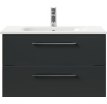 Meuble sous-lavabo avec deux tiroirs, lavabo et robinet pour la salle de bain