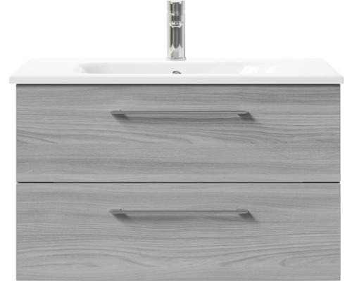 Meuble sous-lavabo avec deux tiroirs et vasque à poser