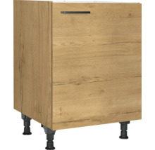 Meuble sous évier NOBILIA Natur lxpxh 60 x 58 x 87 cm chêne sierra mat prémonté tirant droite
