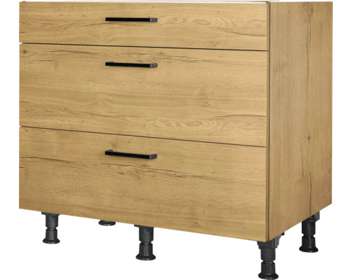 NOBILIA Auszugunterschrank Natur BxTxH 90 x 58 x 87 cm eiche sierra matt vormontiert 4004539042537 NOBILIA Auszugunterschrank Natur BxTxH 90 x 58 x 87 cm eiche sierra matt vormontiert 4004539042537
