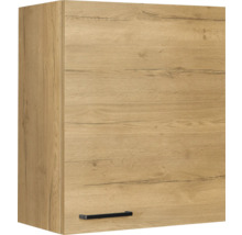 Hängeschrank mit Holzdekor und Griff