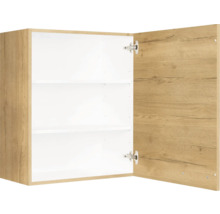 Wandschrank mit offener Tür und zwei Regalböden