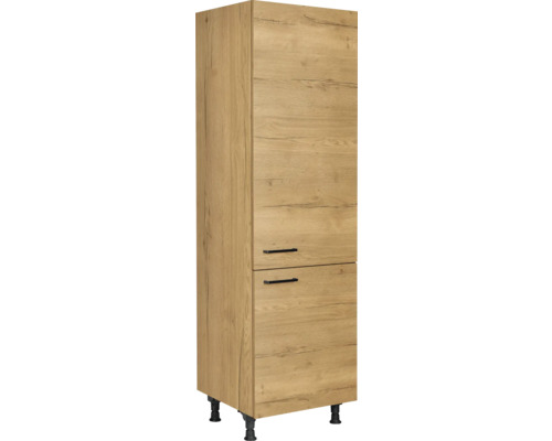 NOBILIA Kühlumbauschrank für 122er Einbaukühlschrank Natur BxTxH 60 x 58 x 217 cm Frontfarbe eiche sierra matt Korpusfarbe eiche sierra Anschlag rechts 1 Einlegeboden montiert