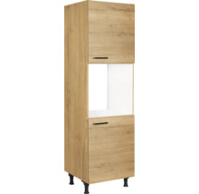 Armoire haute de cuisine avec une porte, un tiroir et un compartiment ouvert