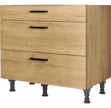 Meuble pour table de cuisson NOBILIA Natur lxpxh 90 x 58 x 87 cm chêne sierra mat prémonté