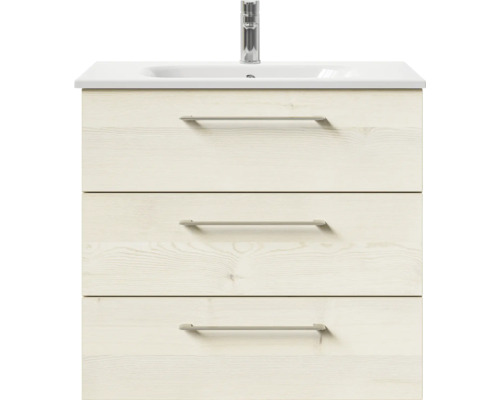 Meuble sous-lavabo avec trois tiroirs et lavabo