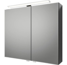 Badmöbel-Set Pelipal Sunline 121 BxHxT 81 x 200 x 46 cm Frontfarbe anthrazit mit Mineralguss-Waschtisch Waschtischunterschrank und Spiegelschrank mit LED-Beleuchtung