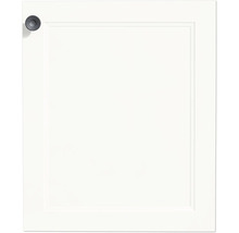 Porte d''armoire blanche avec bouton argenté