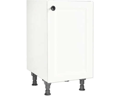 Meuble sous évier NOBILIA Urban lxpxh 45 x 58 x 87 cm blanc mat prémonté tirant droite Meuble sous évier NOBILIA Urban lxpxh 45 x 58 x 87 cm blanc mat prémonté tirant droite