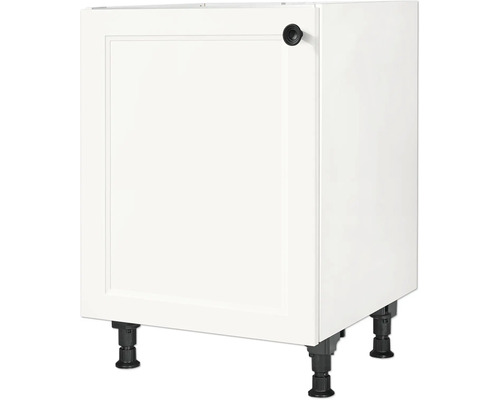 Meuble sous évier NOBILIA Urban lxpxh 60 x 58 x 87 cm blanc mat prémonté tirant gauche Meuble sous évier NOBILIA Urban lxpxh 60 x 58 x 87 cm blanc mat prémonté tirant gauche