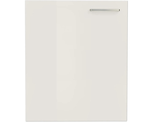 Porte d'armoire NOBILIA Urban 60 x 1,9 x 72 cm façade gris à haute brillance corps gris butée gauche monté