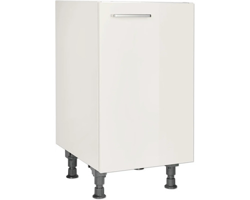 NOBILIA Spülenschrank Urban BxTxH 45 x 58 x 87 cm seidengrau hochglanz vormontiert Anschlag rechts 4004539042087