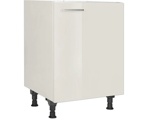 Meuble sous évier NOBILIA Urban lxpxh 60 x 58 x 87 cm gris soie haute brillance prémonté tirant droite Meuble sous évier NOBILIA Urban lxpxh 60 x 58 x 87 cm gris soie haute brillance prémonté tirant droite