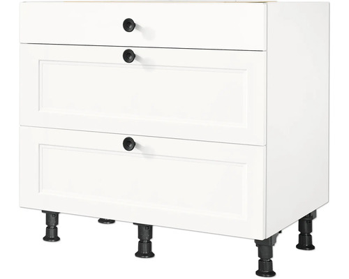 NOBILIA Auszugunterschrank Urban BxTxH 90 x 58 x 87 cm weiß matt vormontiert 4004539038776 NOBILIA Auszugunterschrank Urban BxTxH 90 x 58 x 87 cm weiß matt vormontiert 4004539038776