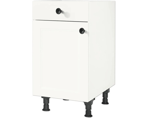 Meuble bas avec tiroir et porte pivotante NOBILIA Urban lxpxh 45 x 58 x 87 cm blanc mat prémonté tirant gauche Meuble bas avec tiroir et porte pivotante NOBILIA Urban lxpxh 45 x 58 x 87 cm blanc mat prémonté tirant gauche