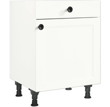 Meuble bas de cuisine blanc avec tiroir et porte