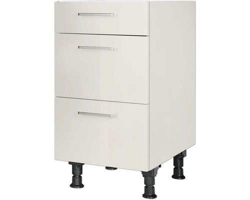 NOBILIA Auszugunterschrank Urban BxTxH 45 x 58 x 87 cm seidengrau hochglanz vormontiert 4004539042049 NOBILIA Auszugunterschrank Urban BxTxH 45 x 58 x 87 cm seidengrau hochglanz vormontiert 4004539042049
