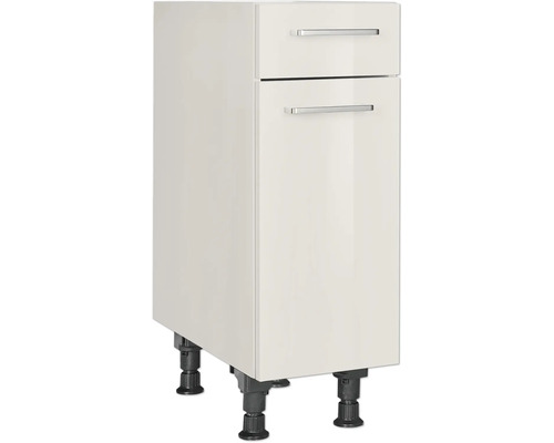 Meuble bas NOBILIA avec tiroir et porte pivotante Urban lxpxh 30 x 58 x 87 cm gris soie haute brillance prémonté tirant droite Meuble bas de cuisine avec tiroir et porte