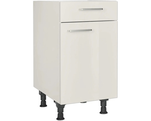 Meuble bas NOBILIA avec tiroir et porte pivotante Urban lxpxh 45 x 58 x 87 cm gris soie haute brillance prémonté tirant droite Meuble bas NOBILIA avec tiroir et porte pivotante Urban lxpxh 45 x 58 x 87 cm gris soie haute brillance prémonté tirant droite