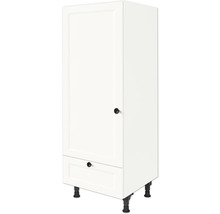 Meuble de cuisine blanc avec porte, tiroir et pieds