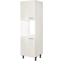 Armoire haute de cuisine avec deux portes et un compartiment ouvert pour l''intégration d''appareils