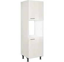 Armoire haute de cuisine avec deux portes et un compartiment ouvert