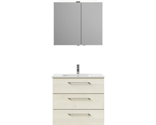 Badezimmer-Set mit Spiegelschrank, Waschbecken und Unterschrank