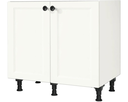 NOBILIA Spülenschrank Urban Landhaus BxTxH 90 x 58 x 87 cm Frontfarbe weiß matt Korpusfarbe weiß