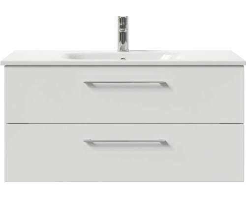 Meuble sous-lavabo avec deux tiroirs et lavabo à poser