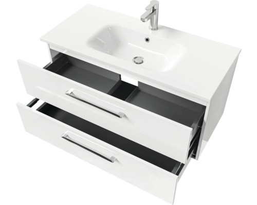 Meuble-lavabo avec lavabo et deux tiroirs pour la salle de bain