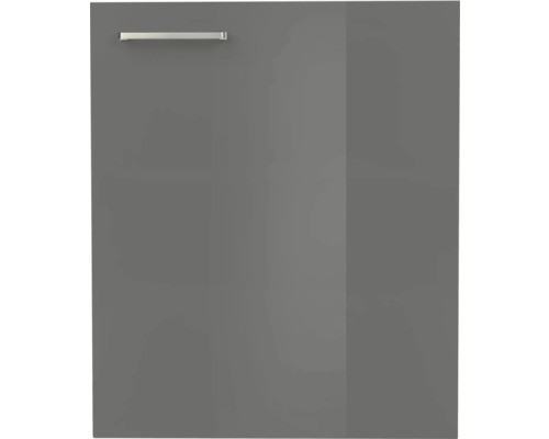 Porte d'armoire NOBILIA Urban 60 x 58 x 72 cm façade gris à haute brillance corps gris ardoise butée droite monté