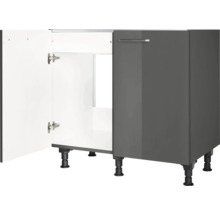 Meuble bas de cuisine avec porte et pieds réglables